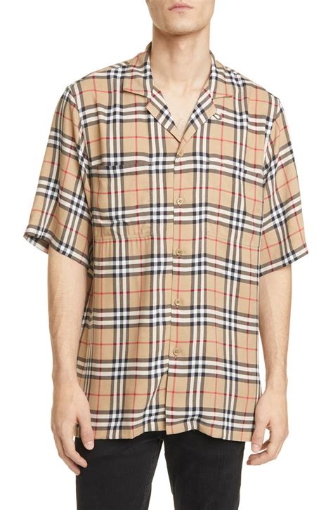 fake burberry button up shirt black|burberry check button up shirt.